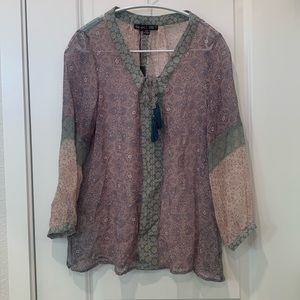 Gypsy blouse size small multi-color